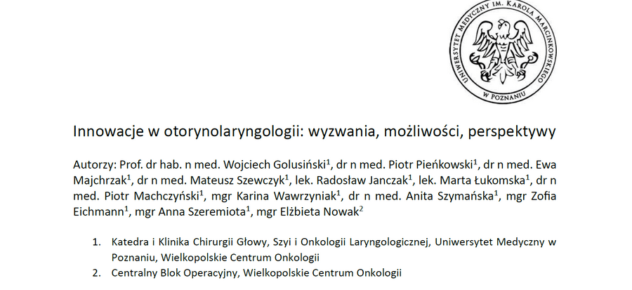 Innovations in otolaryngology